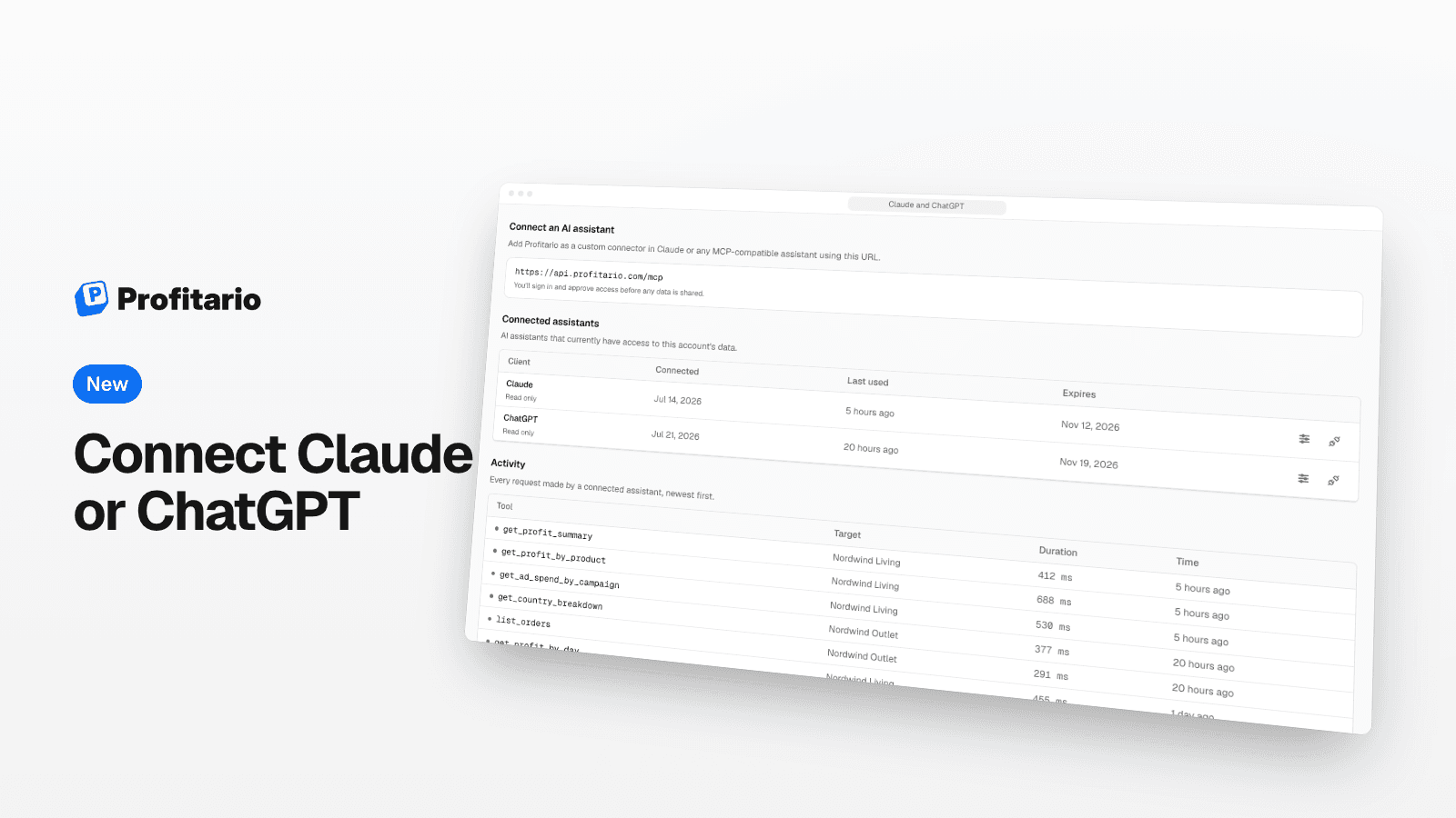 Connect Claude or ChatGPT