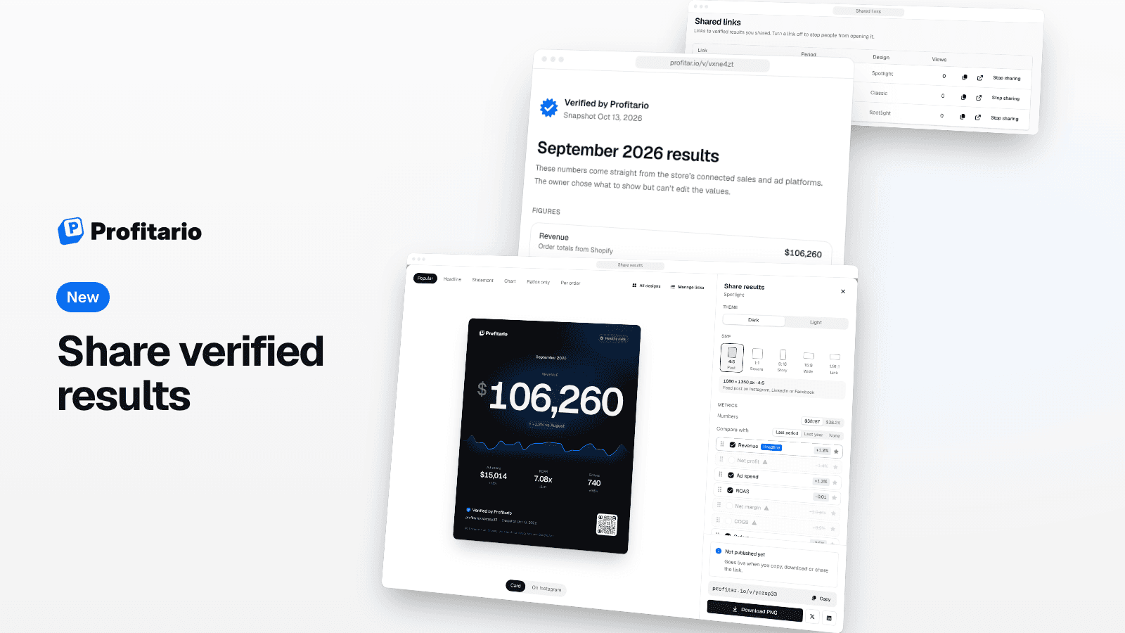 Share verified results